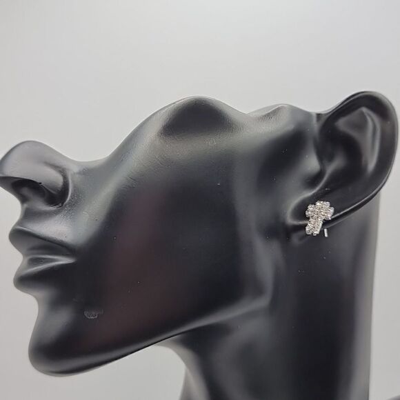 NEW CZ CROSS STUD EARRINGS - Picture 5 of 6